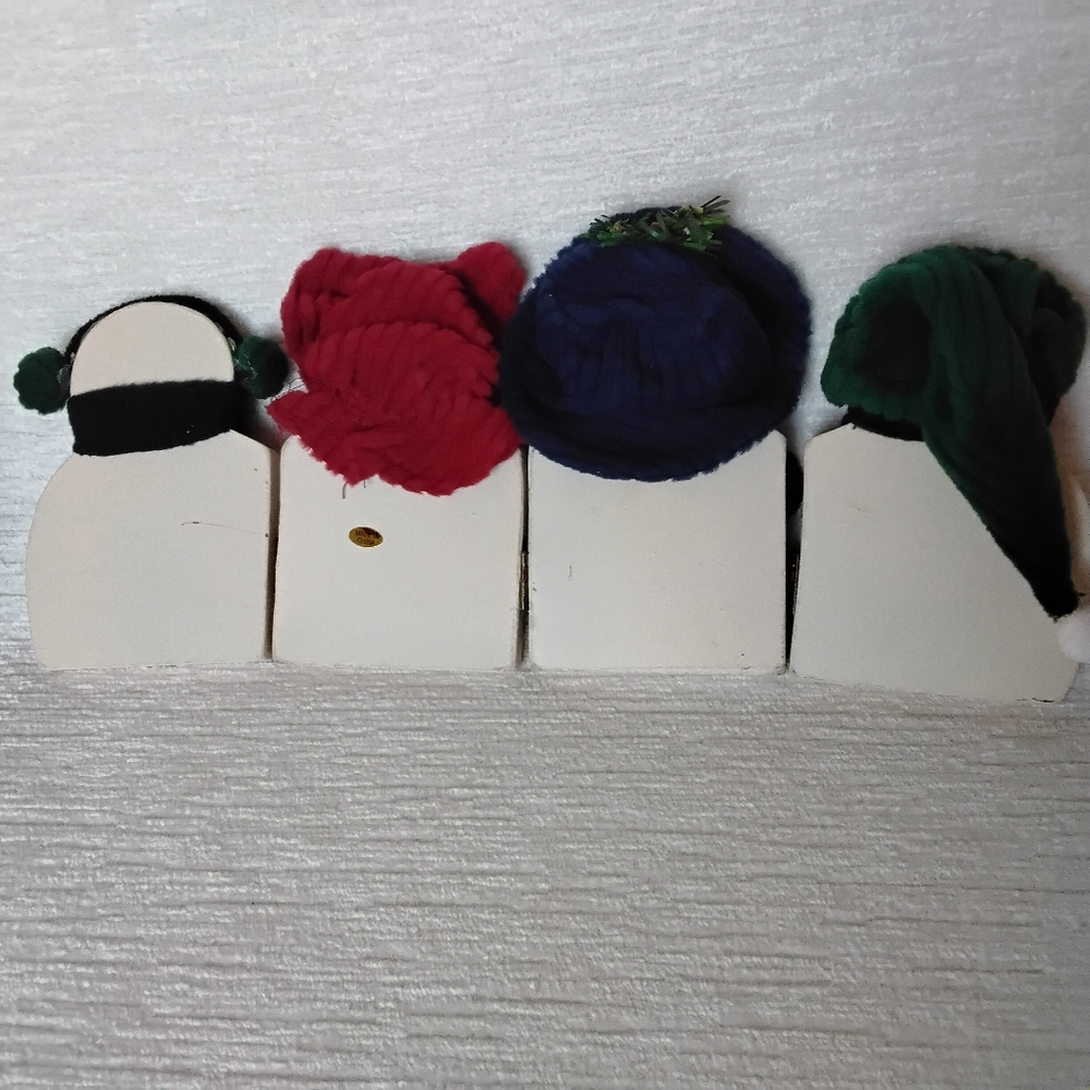 Vintage Snowman Friends Wooden Decor Set "Snow Friends Stick Together" FOLDABLE - Picture 8 of 11